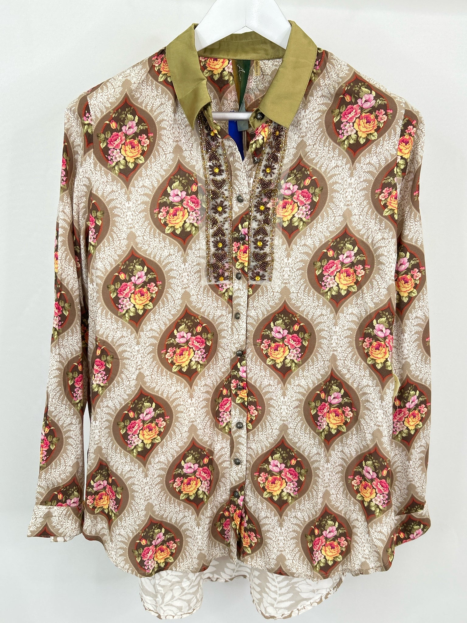 ARATTA SILENT JOURNEY Size S Brown floral Women Shirt