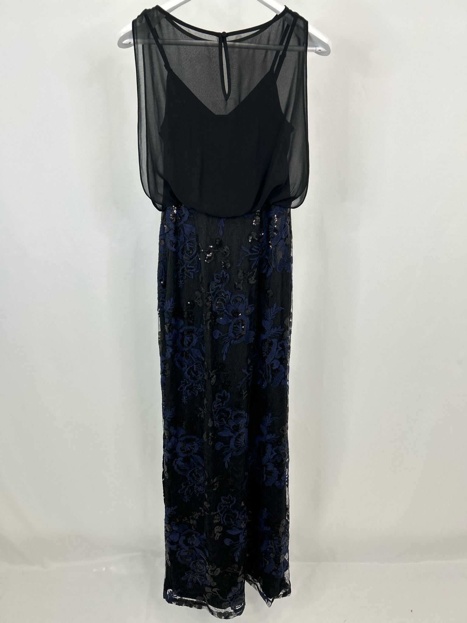 KARL LAGERFELD Size 4 BLACK AND NAVY Women's Dress