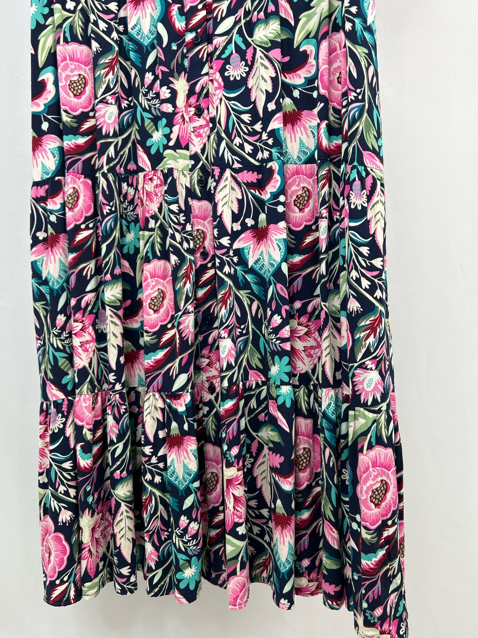 CROWN & IVY Size PL NAVY FLORAL Women Dress
