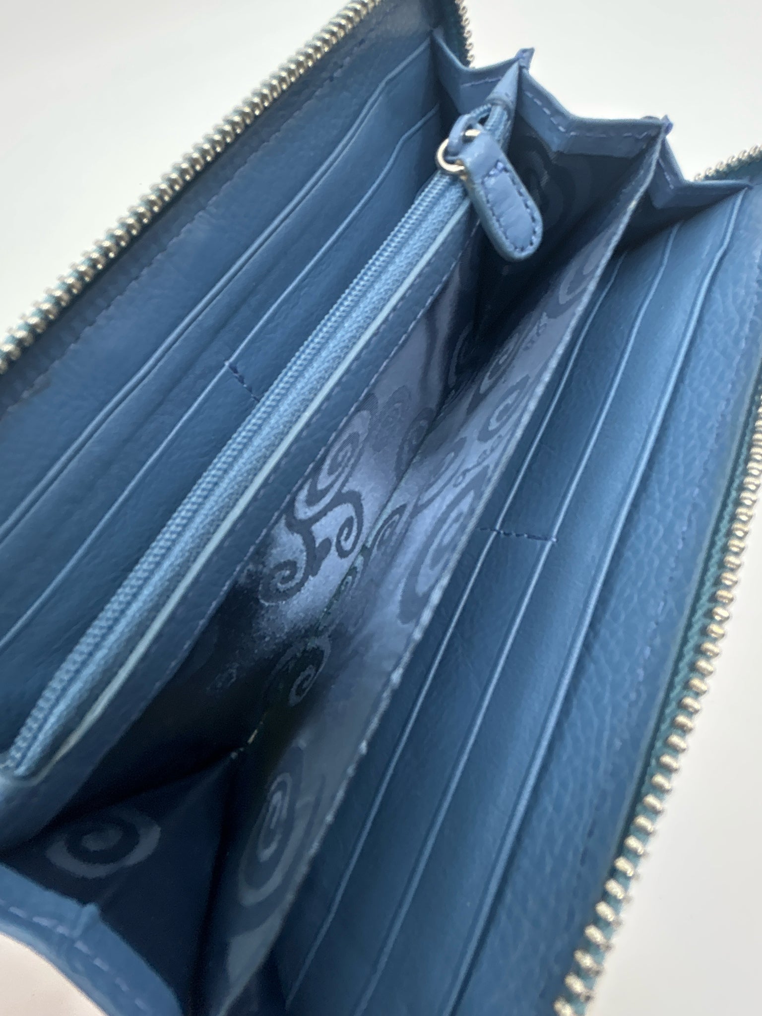 BRIGHTON blue and white Women Wallet