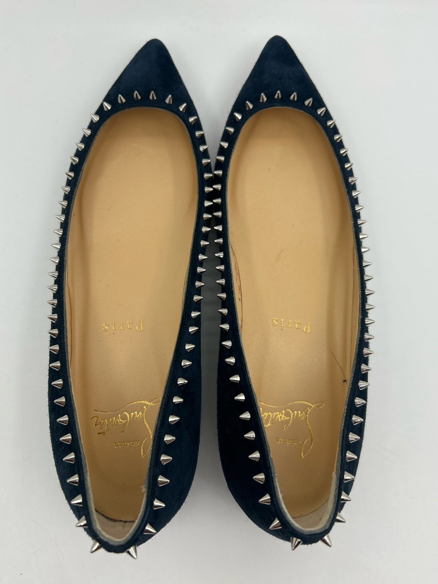 CHRISTIAN LOUBOUTIN Size 37 Navy Women Flats