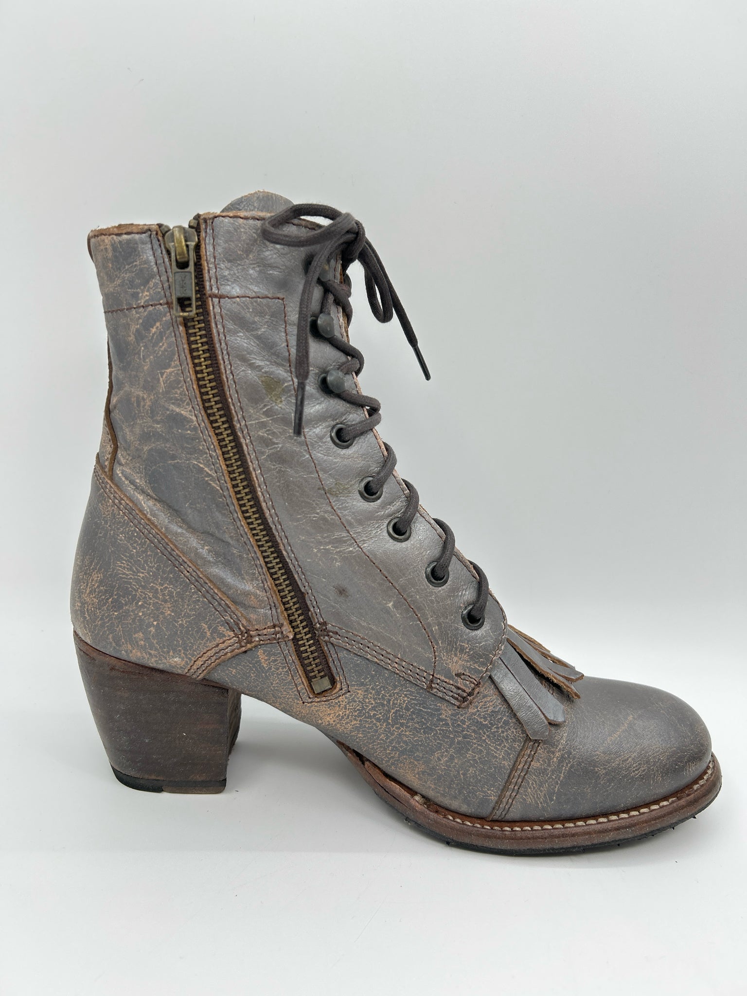 BED STU Size 11 Gray Women Booties