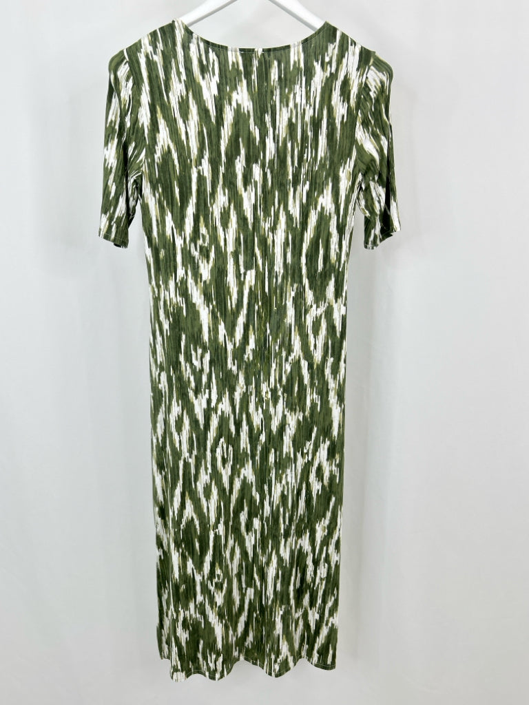 CHICO'S Size 0 Women Size 4/6 Green Print Dress