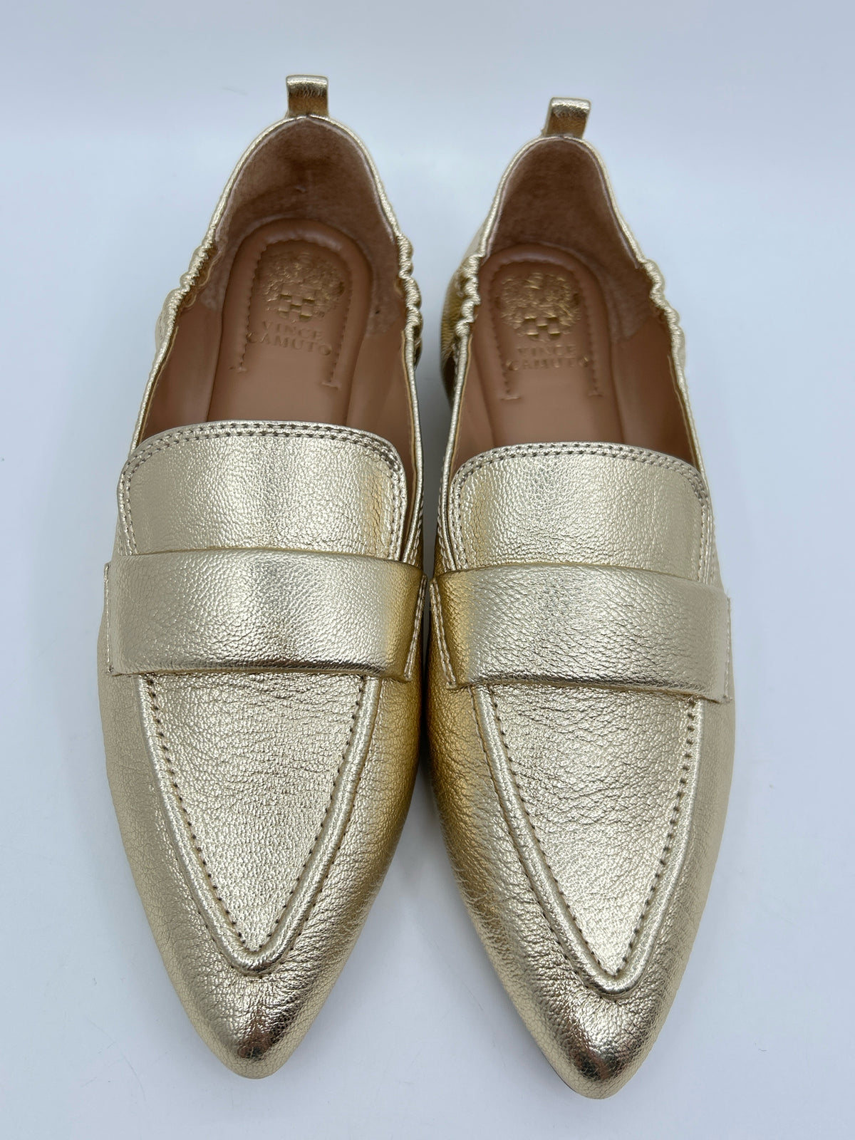 VINCE CAMUTO Size 8M Gold Metallic Women Loafer NIB