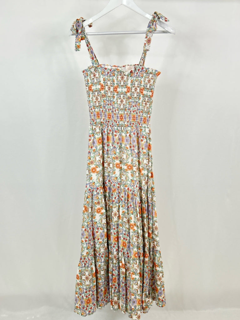 ANNA CATE NWT Size XS CORAL FLORAL Dress