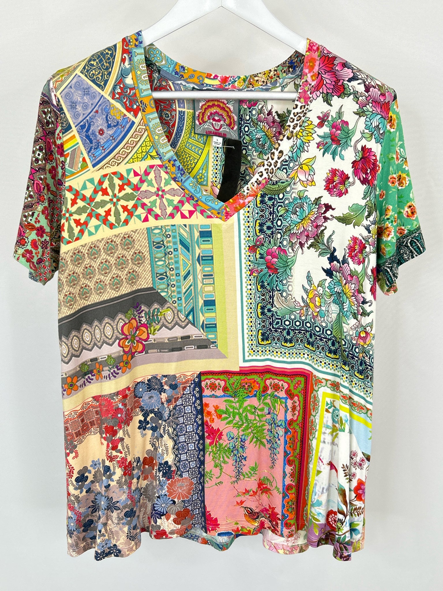 JOHNNY WAS Size L Multi-Color Women Top