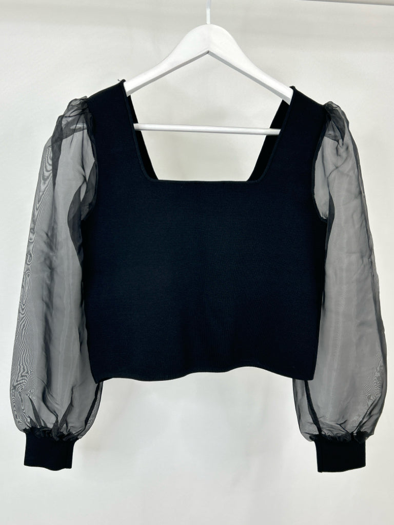 HOUSE OF HARLOW 1960 Women Size L Black Top