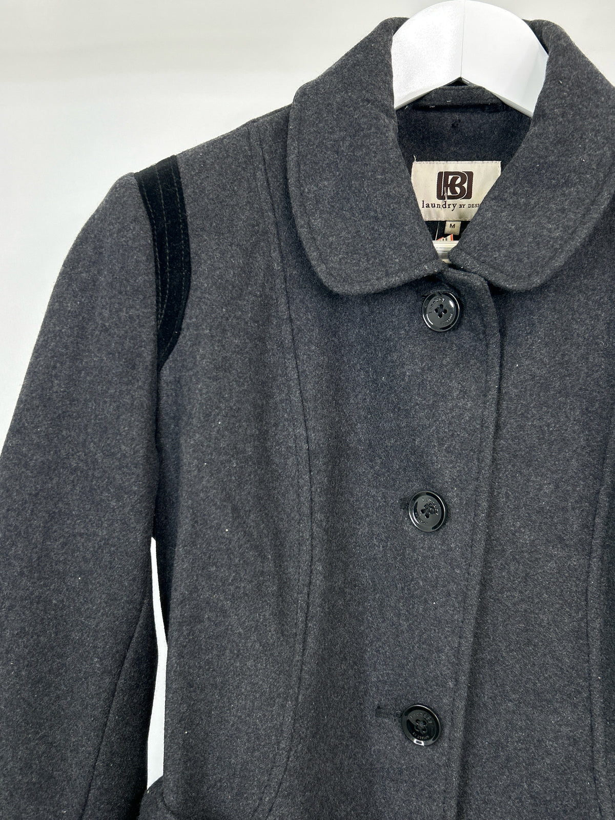 LAUNDRY BY DESIGN Size M Charcoal Women Coat