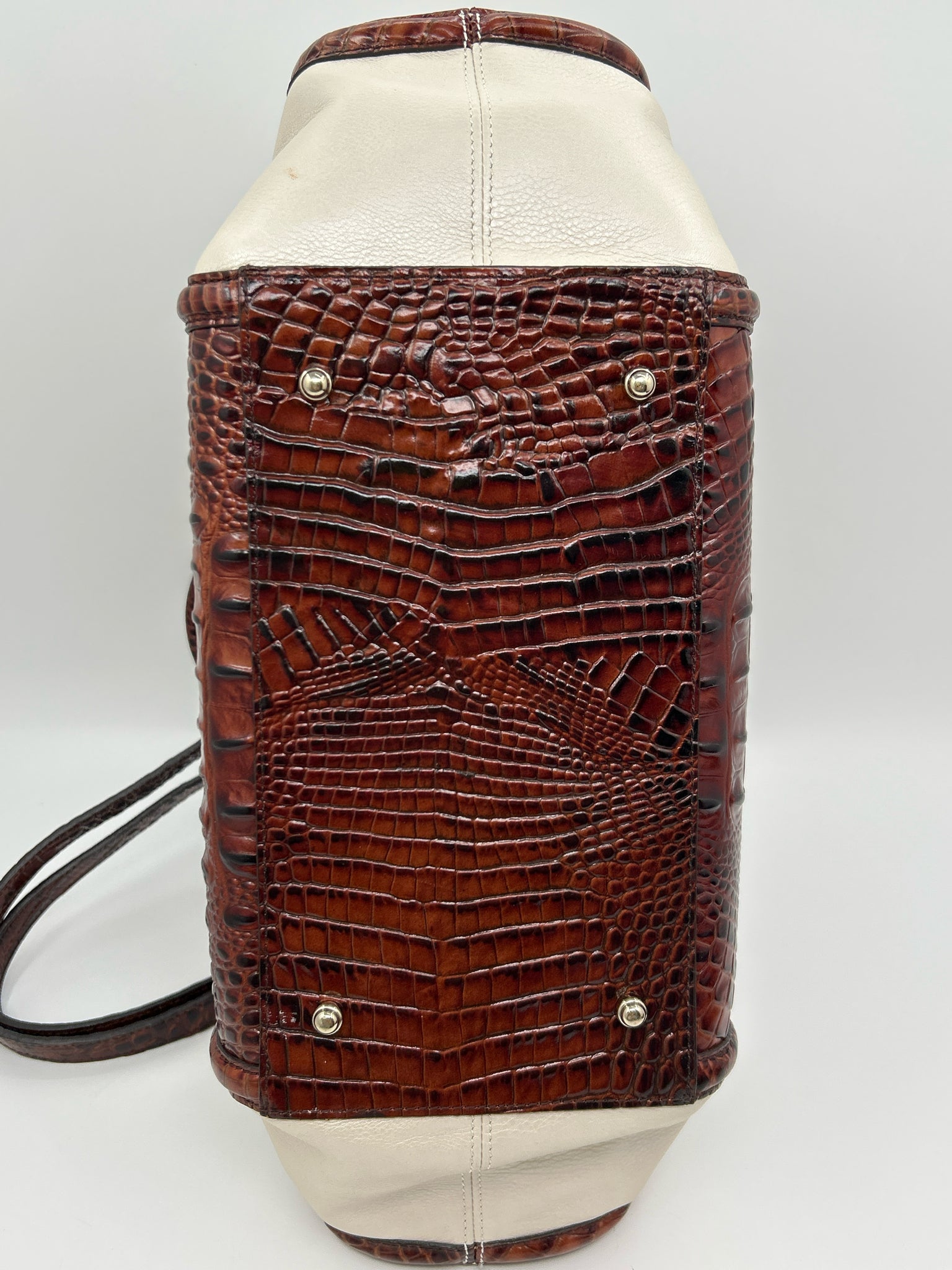 BRAHMIN IVORY AND BROWN Women Purse