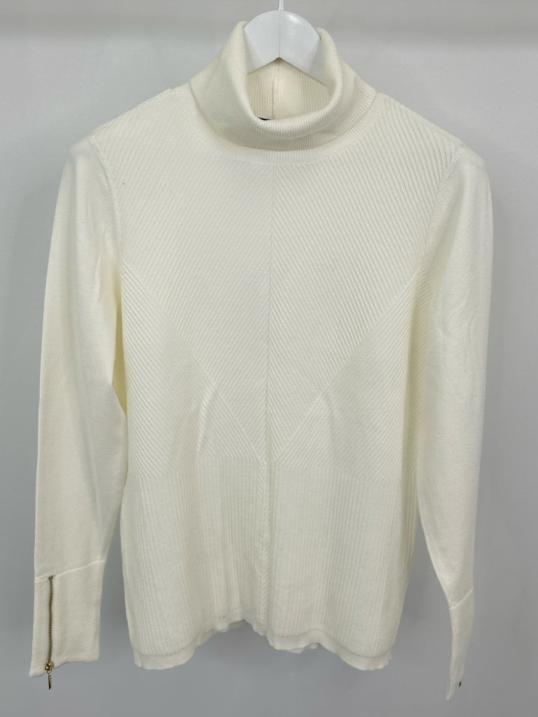 White House Black Market Women Size L Ivory Sweater