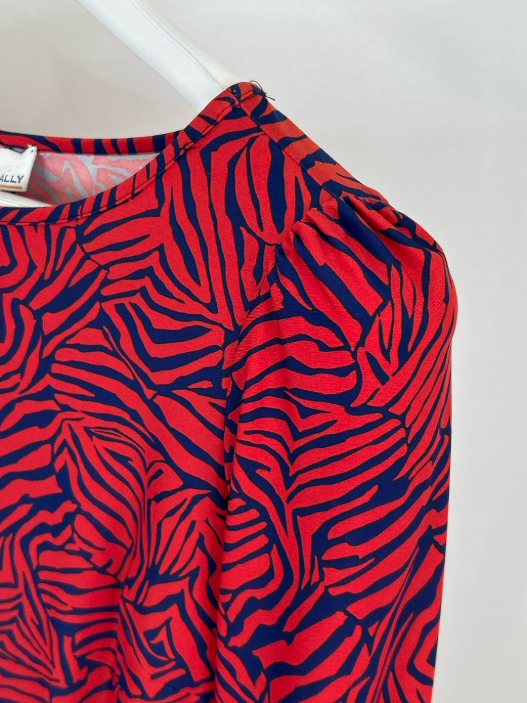 JUDE CONNALLY Size S NAVY AND RED Women's Dress