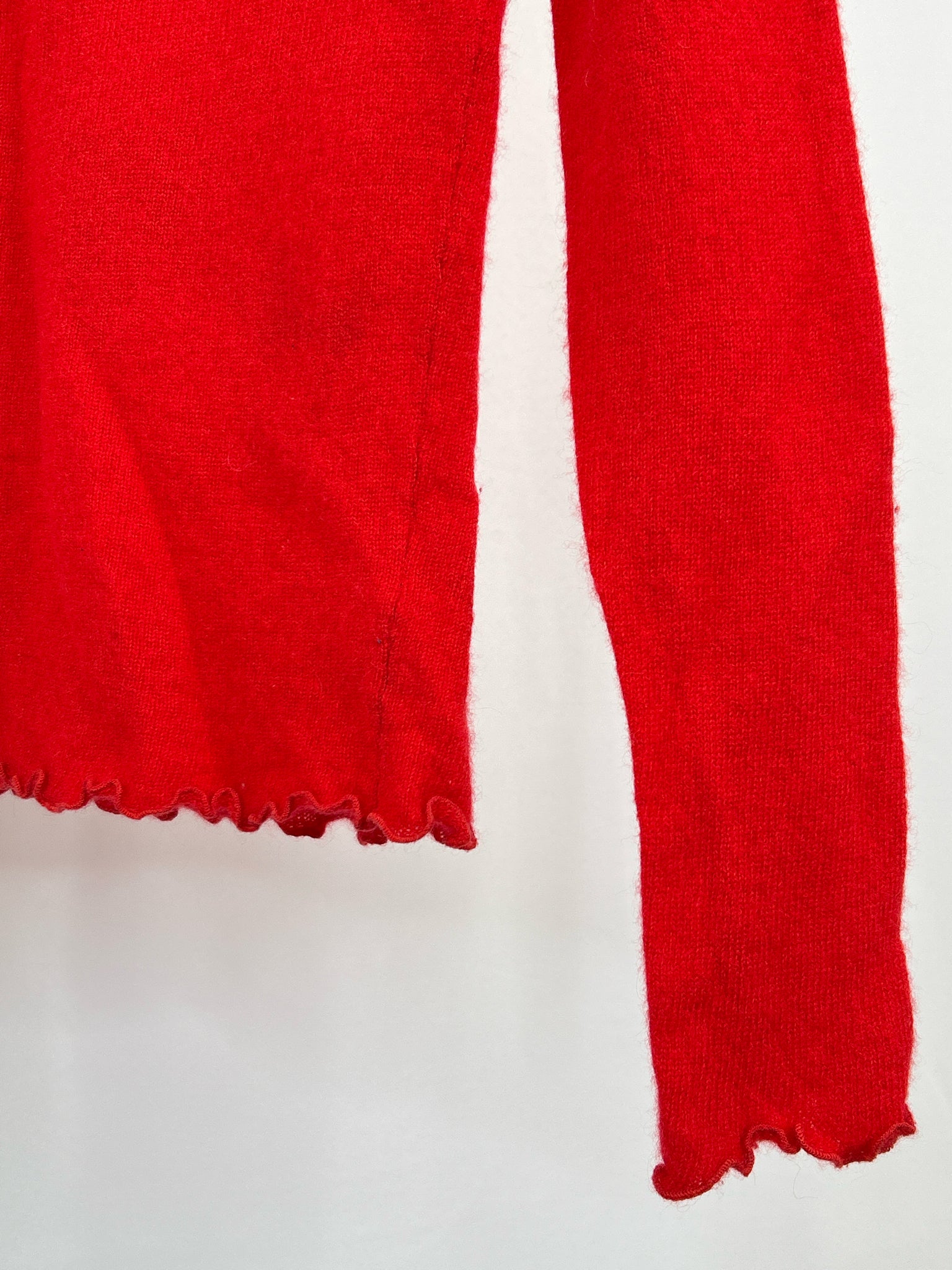 BELLE FRANCE Size M Red Cashmere Women Sweater