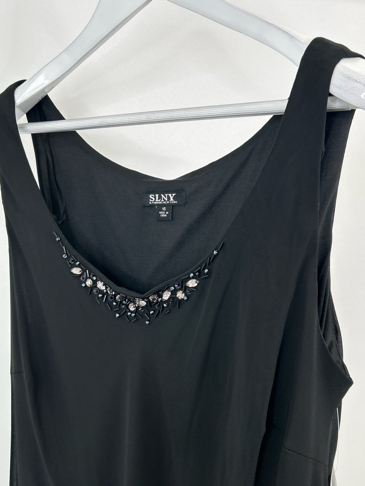 SLNY Size 16 Black Women 2-Piece w/dress