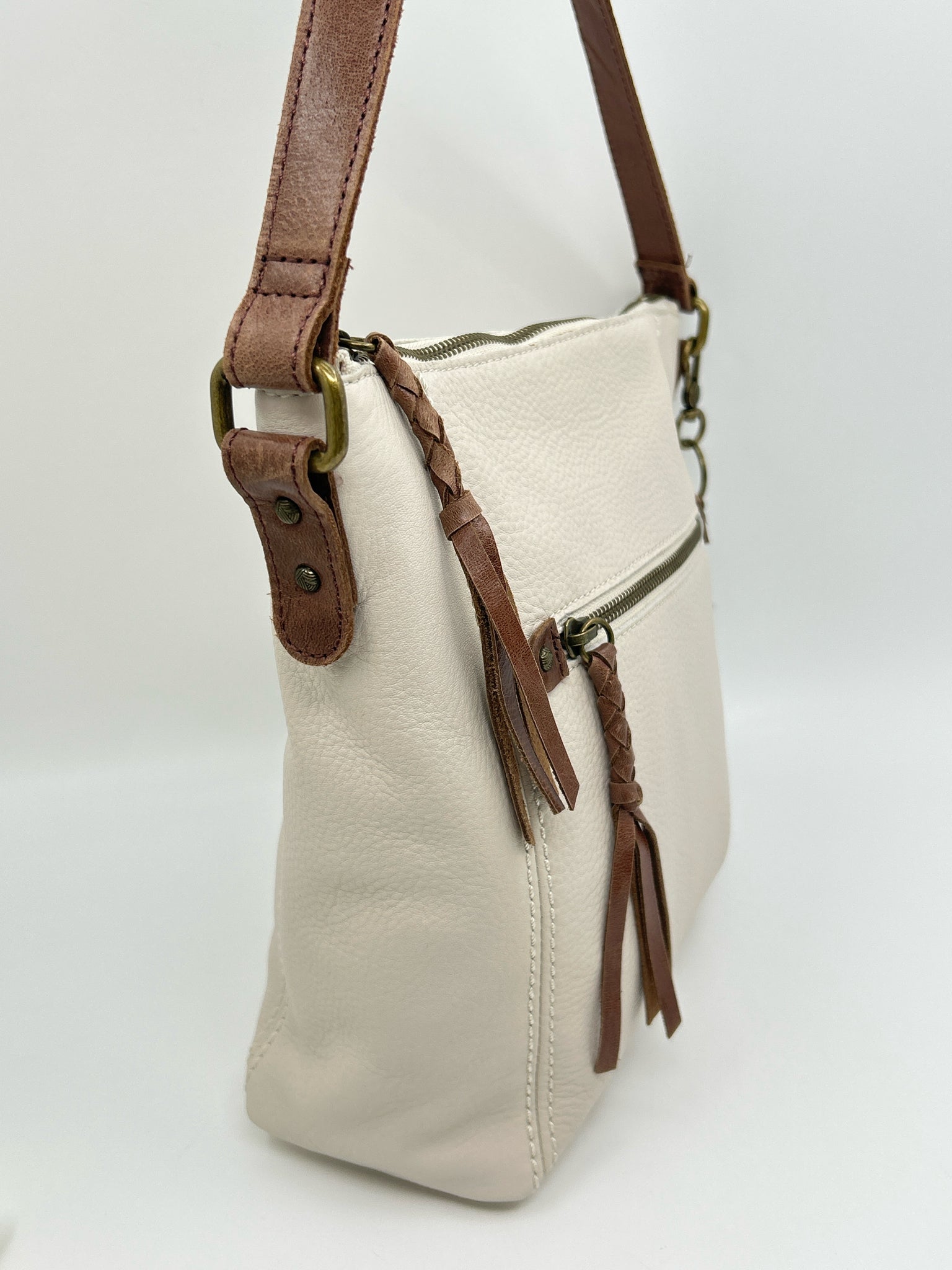 THE SAK IVORY AND BROWN Women Purse