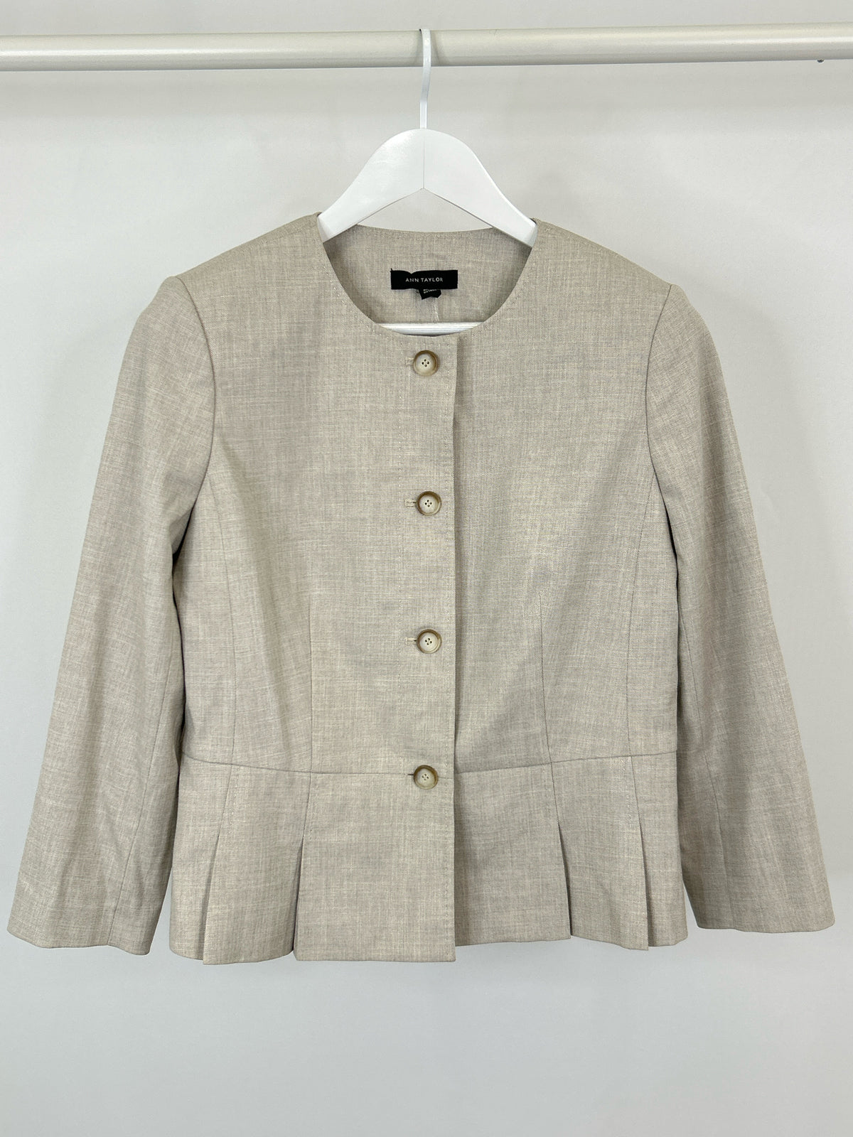 ANN TAYLOR Size 8 Light Beige Women Blazer