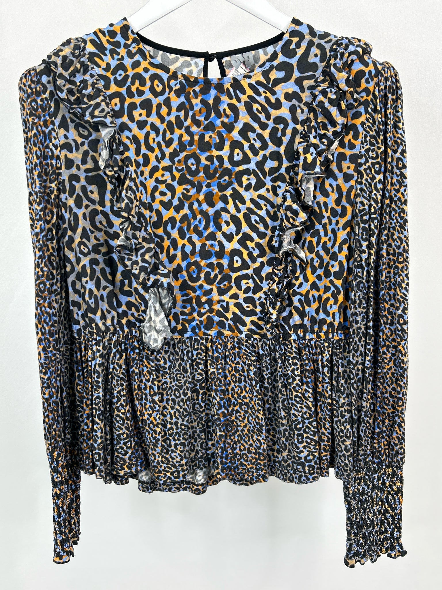 BLANK LONDON Size S Blue & Black Women Top