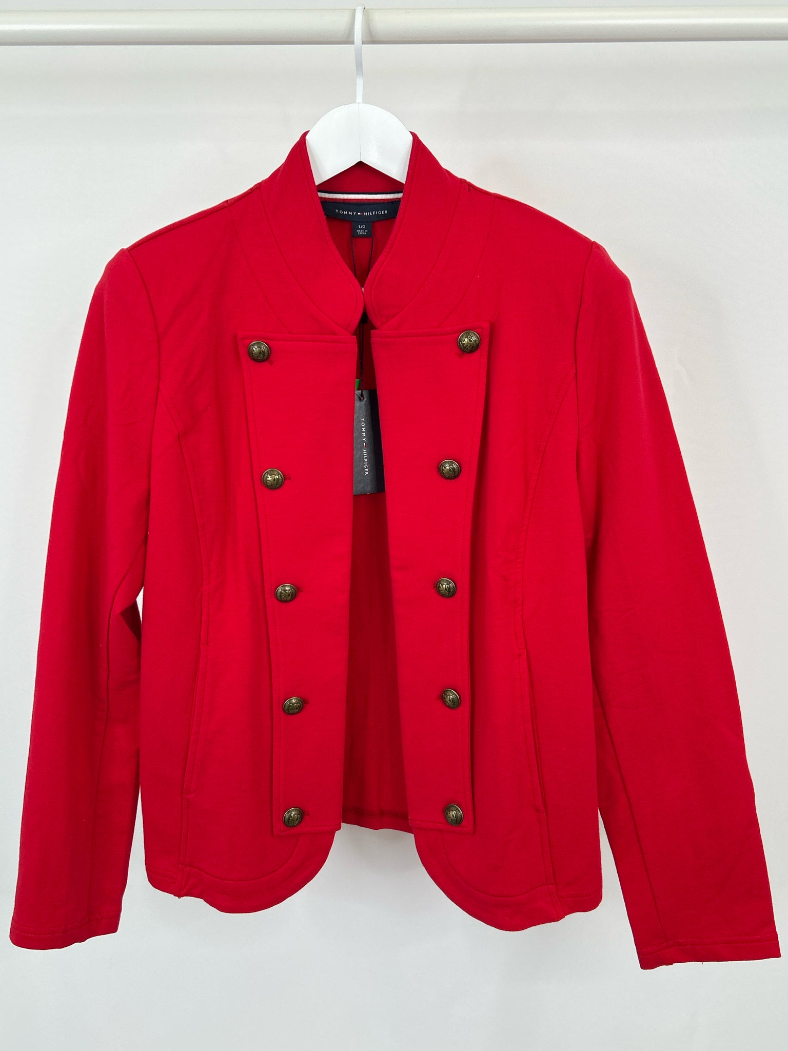 TOMMY HILFIGER Size L Red Women Jacket