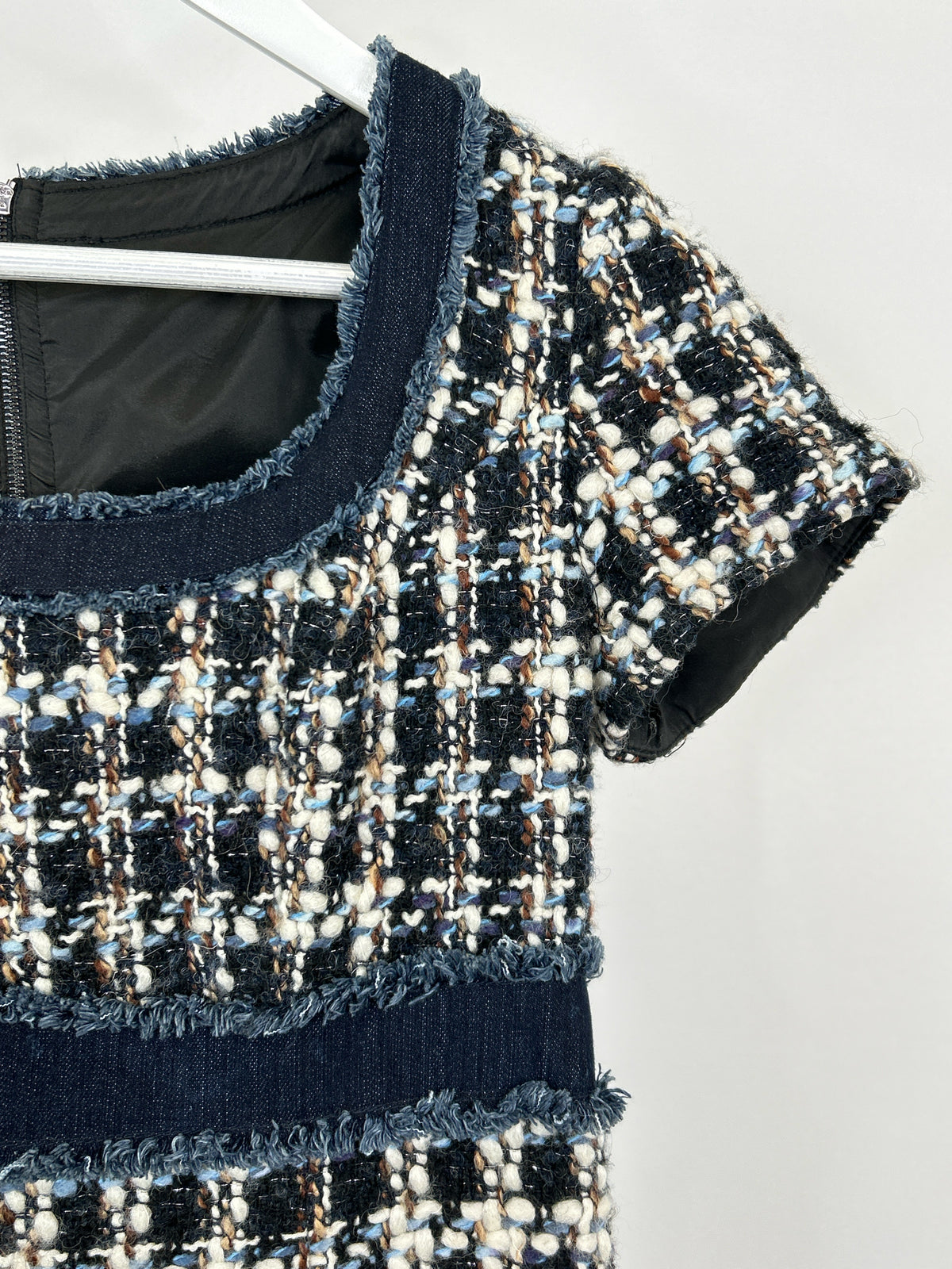 ETCETERA Size 4 Blue Tweed Women Dress