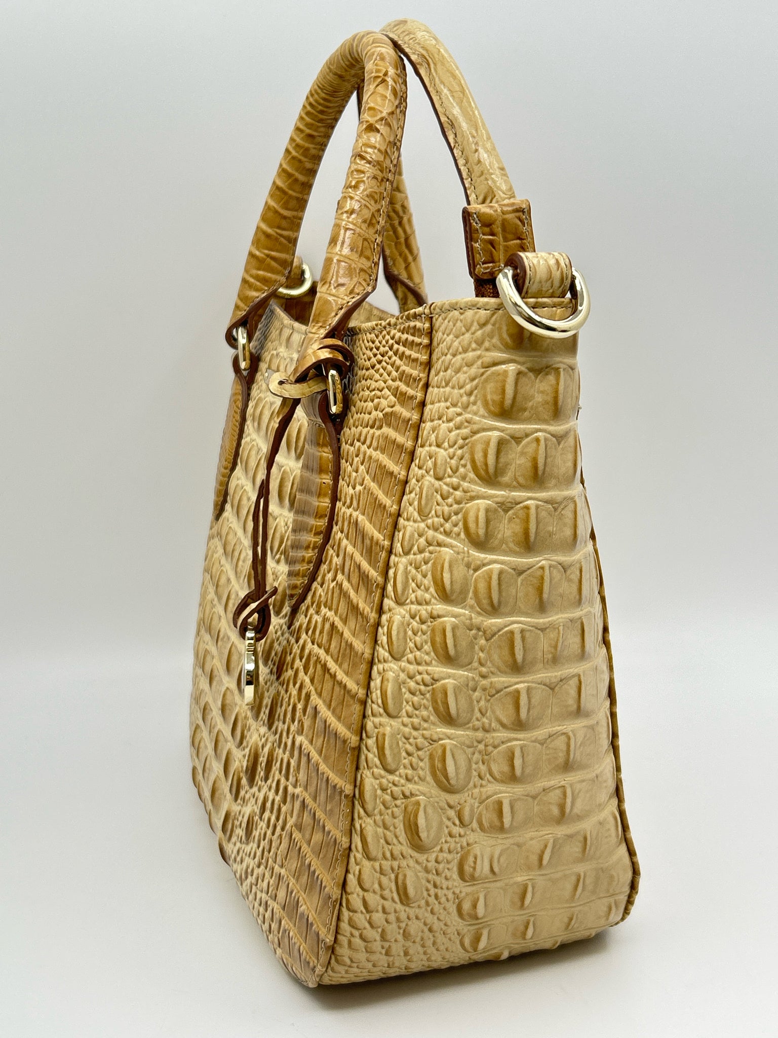 BRAHMIN Beige and Tan Women Purse