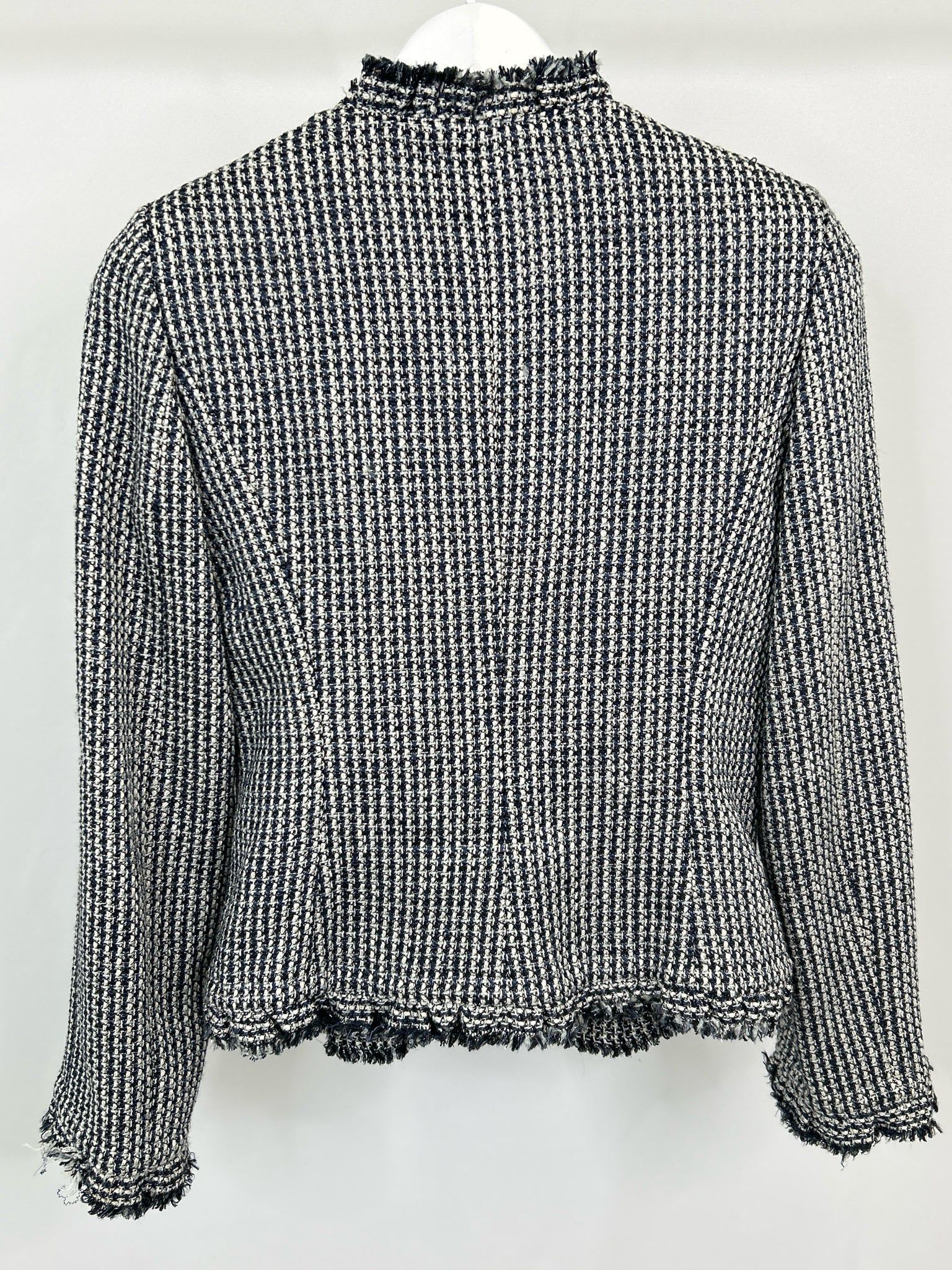 ARMANI COLLEZIONI Size 6 NAVY AND WHITE Women Blazer