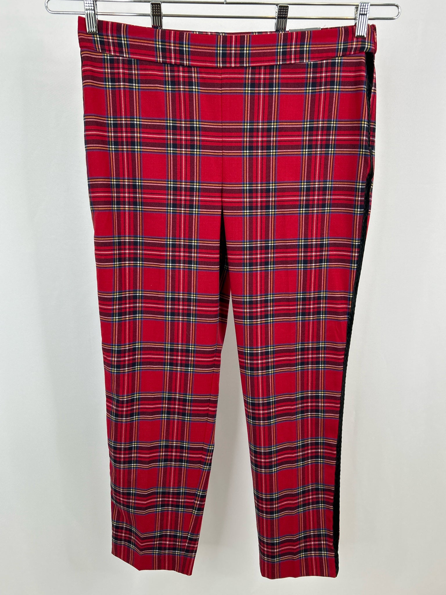 TALBOTS Size 14 Red Plaid Women Pants NWT