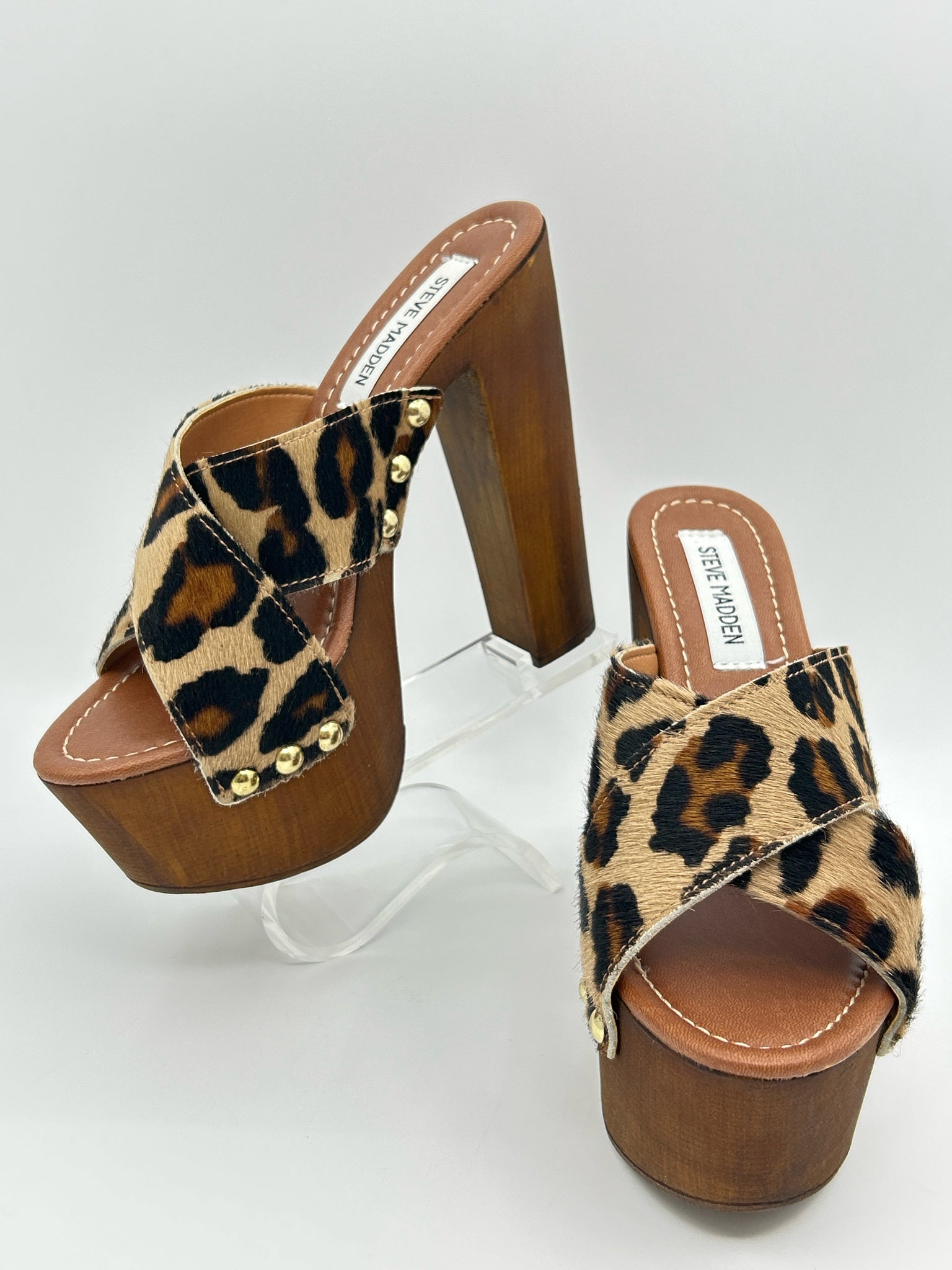 STEVE MADDEN Size 9 Brown and Black Women Sandal