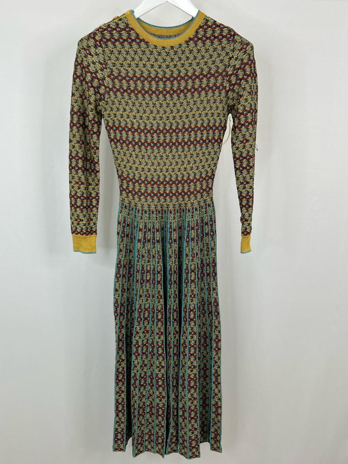 UU-MEIZI Size S/M gold print Women Dress
