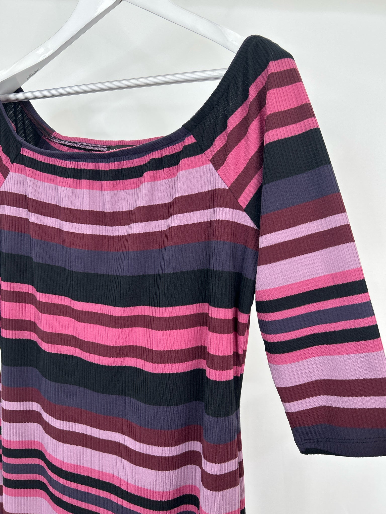LANE BRYANT Size 14/16 PURPLE STRIPED Women Dress