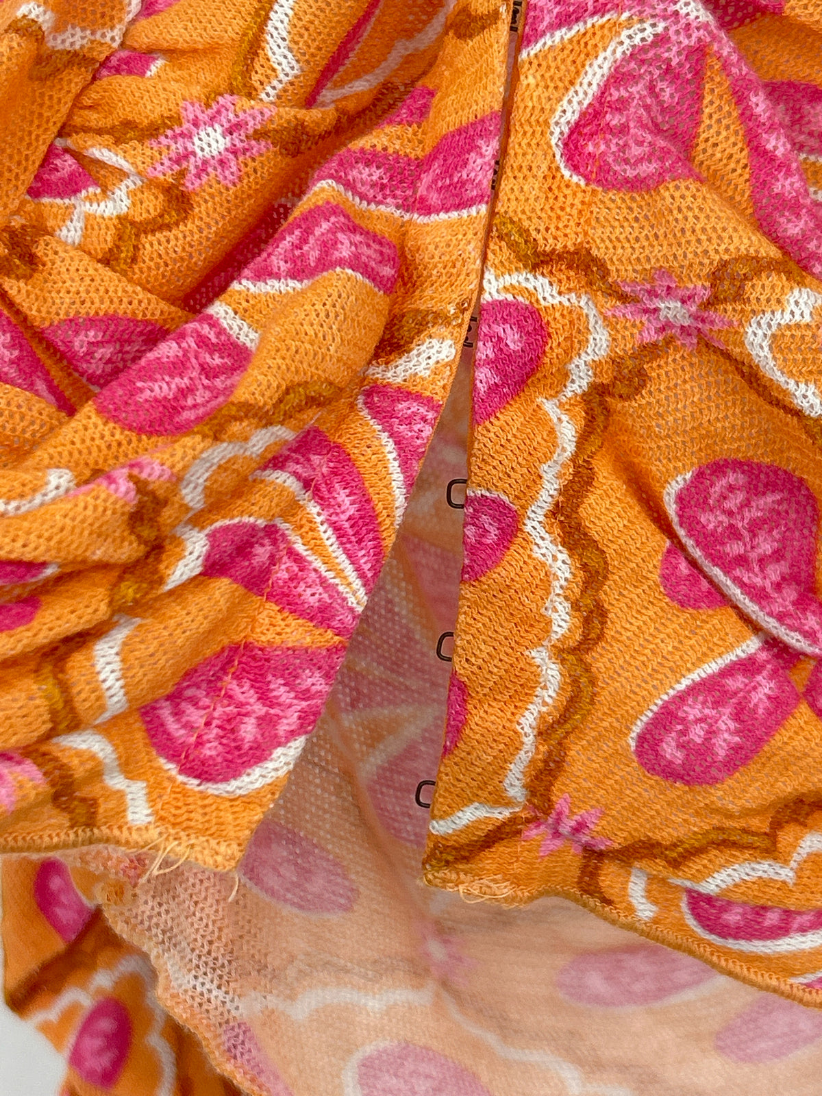 FREE PEOPLE Size L Orange Print Women Top