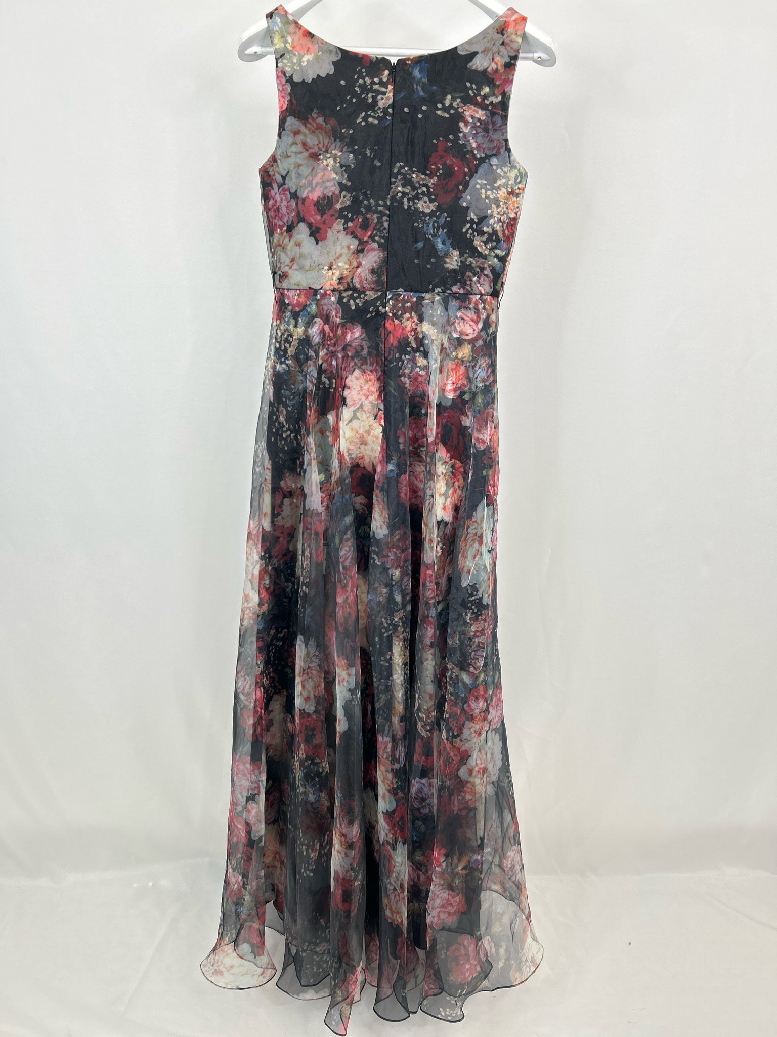 Rene Ruiz Size 6 Black Floral Women's Dress