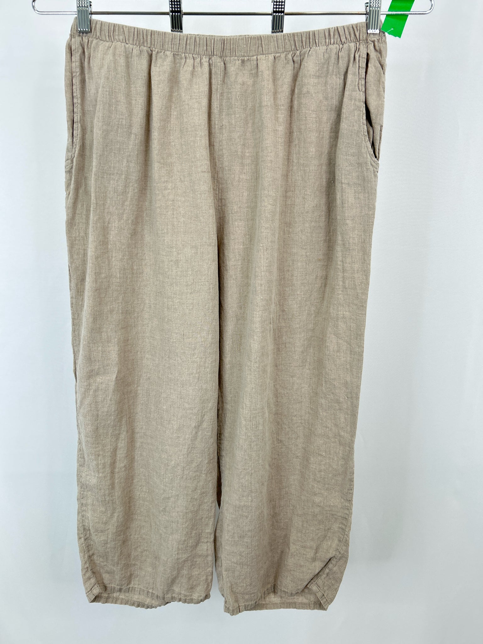 FLAX Size L Beige Women Pants