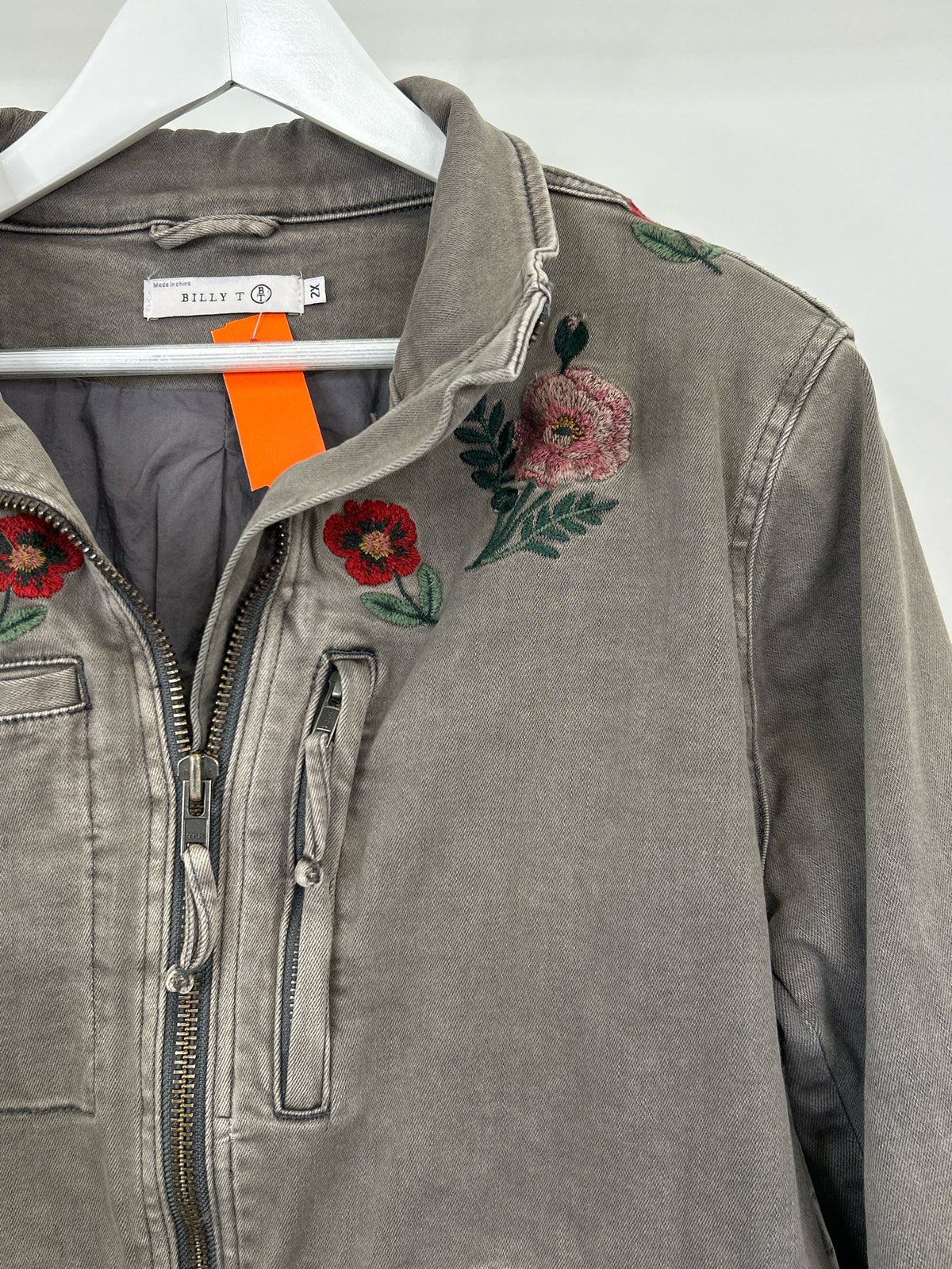 BILLY T Size XL GREY DENIM Women Jacket