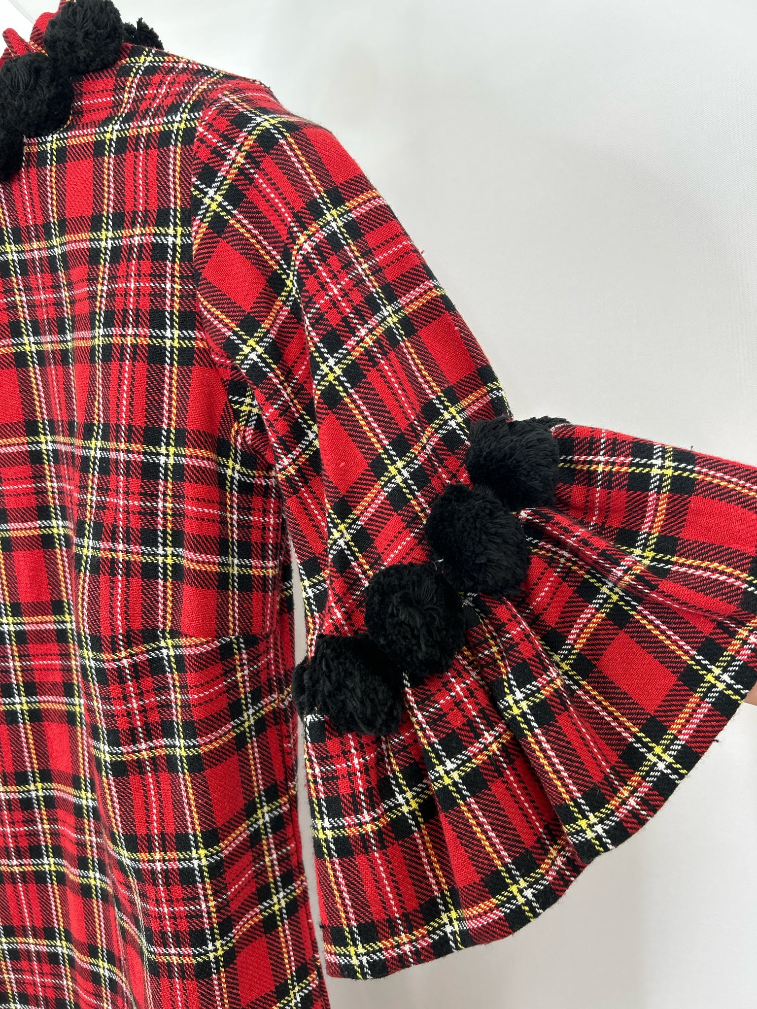 ELIZABETH WILSON Size XS Red Plaid Women Dress
