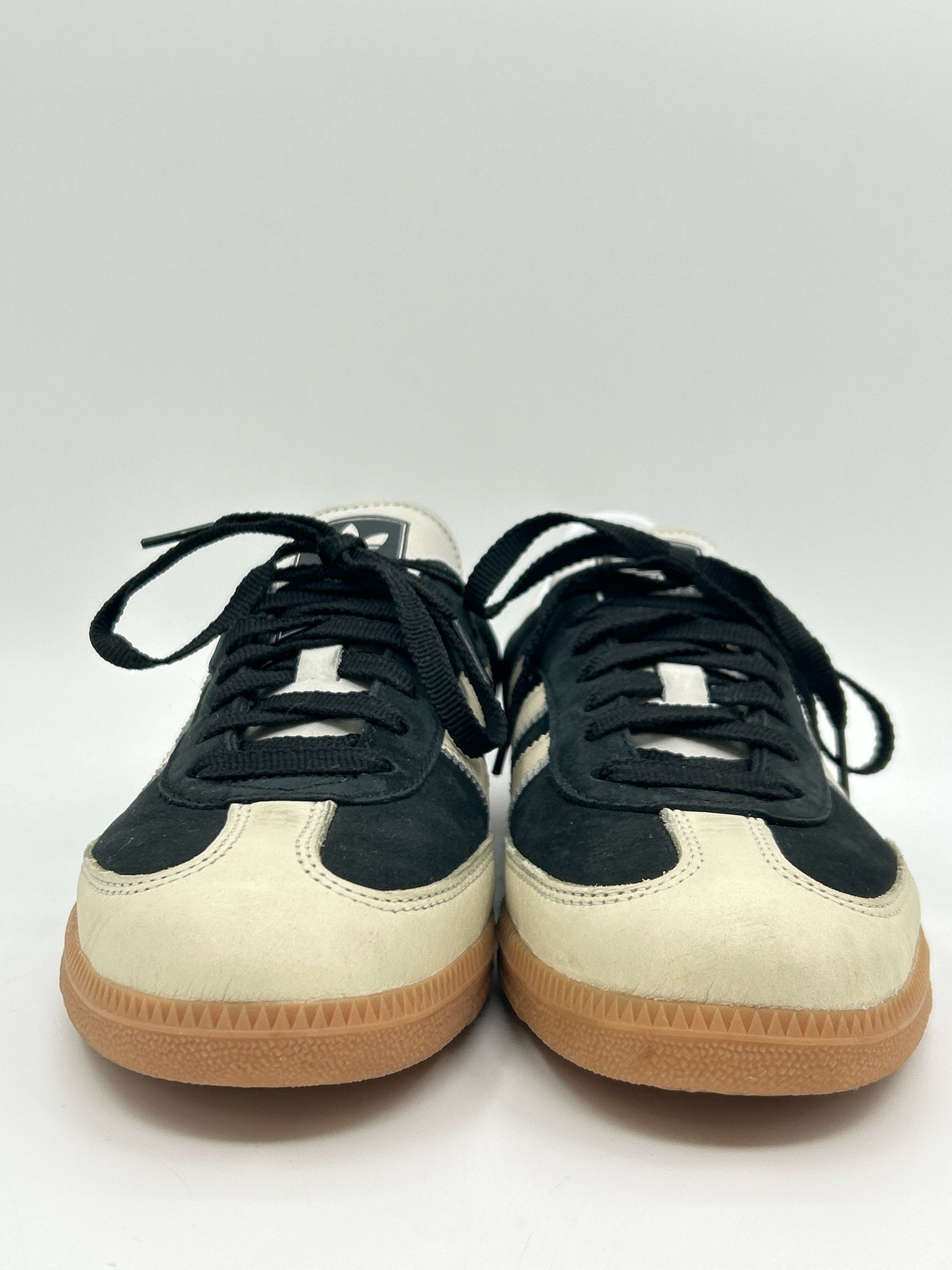 ADIDAS Size 8.5 Black & Cream Women Sneakers