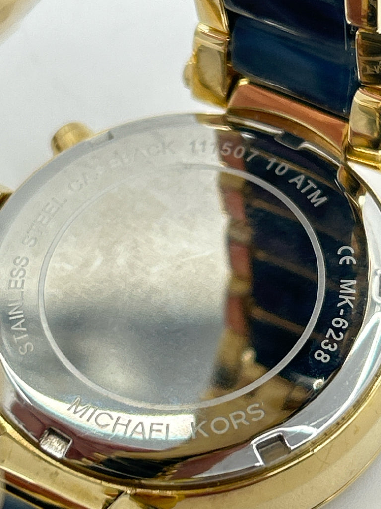 MICHAEL KORS blue and gold NWT Watch