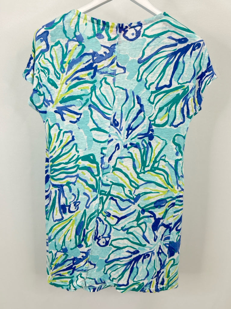 LILLY PULITZER Size M TEAL AND BLUE Women's Dress