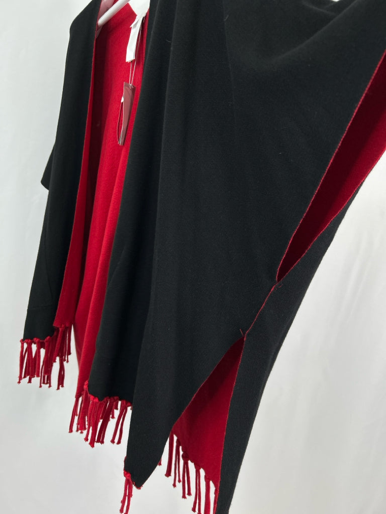 CHICO'S Women Size S/M Red & Black Reversible Wrap NWT