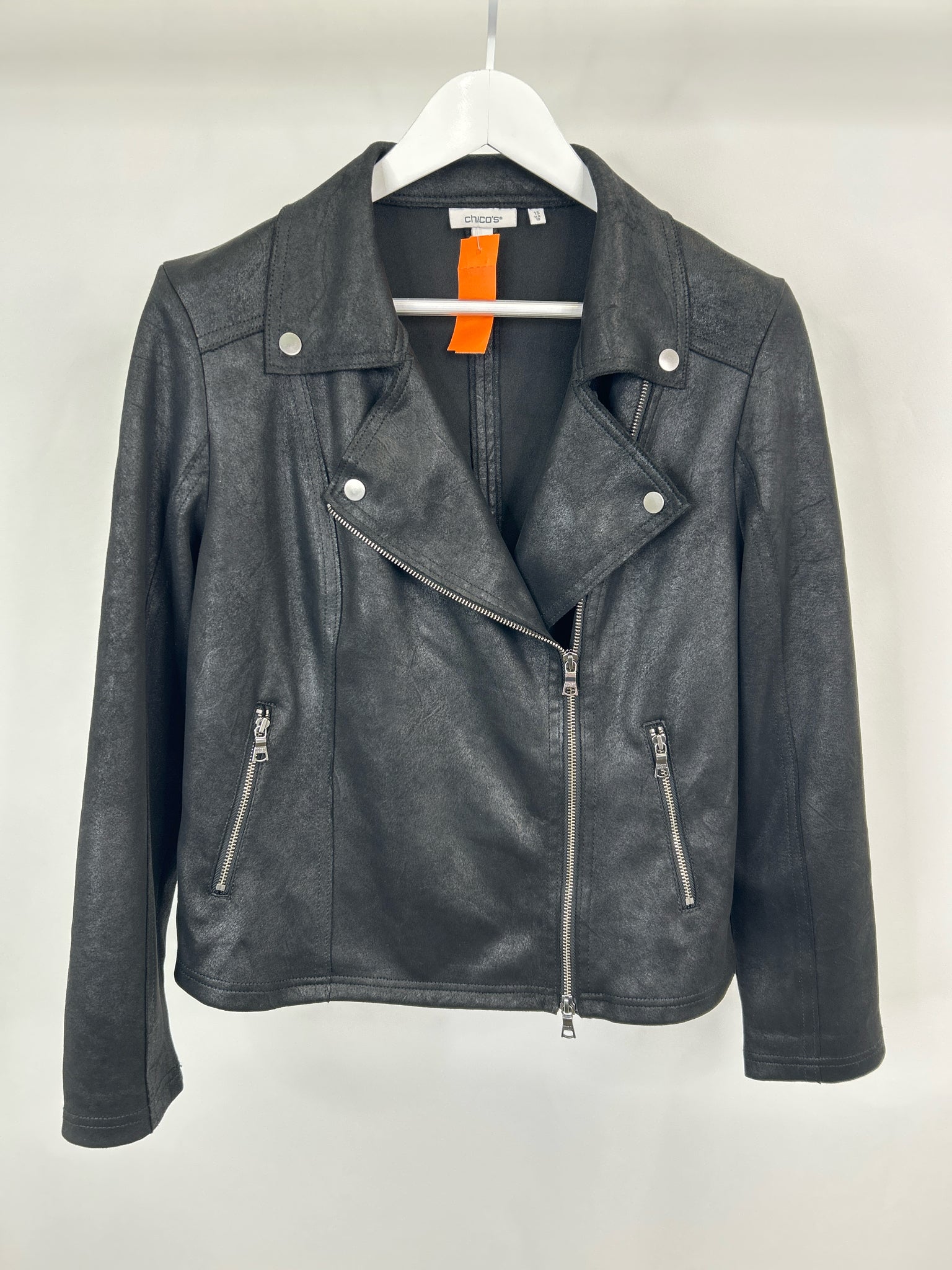 CHICO'S Size 10 Black Women Jacket
