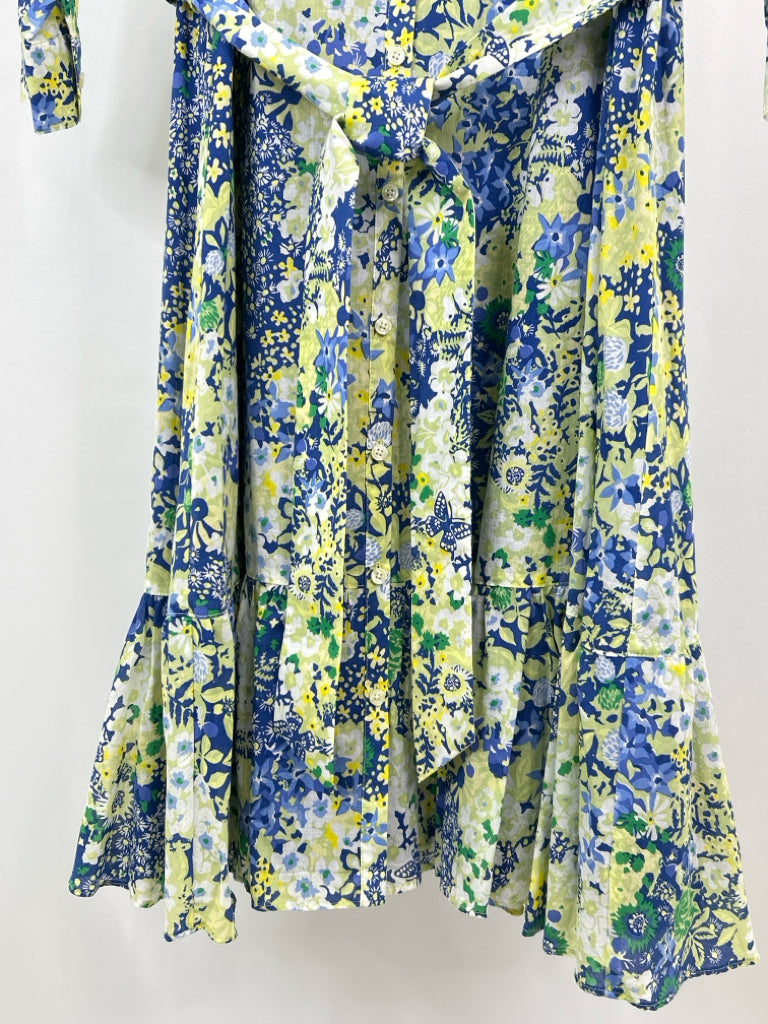 TALBOTS Women Size 12 YELLOW FLORAL Dress