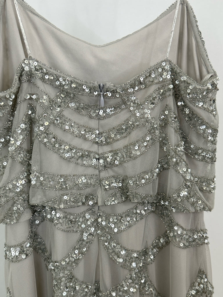 AIDAN MATTOX NWT Women Size 2 Silver Dress