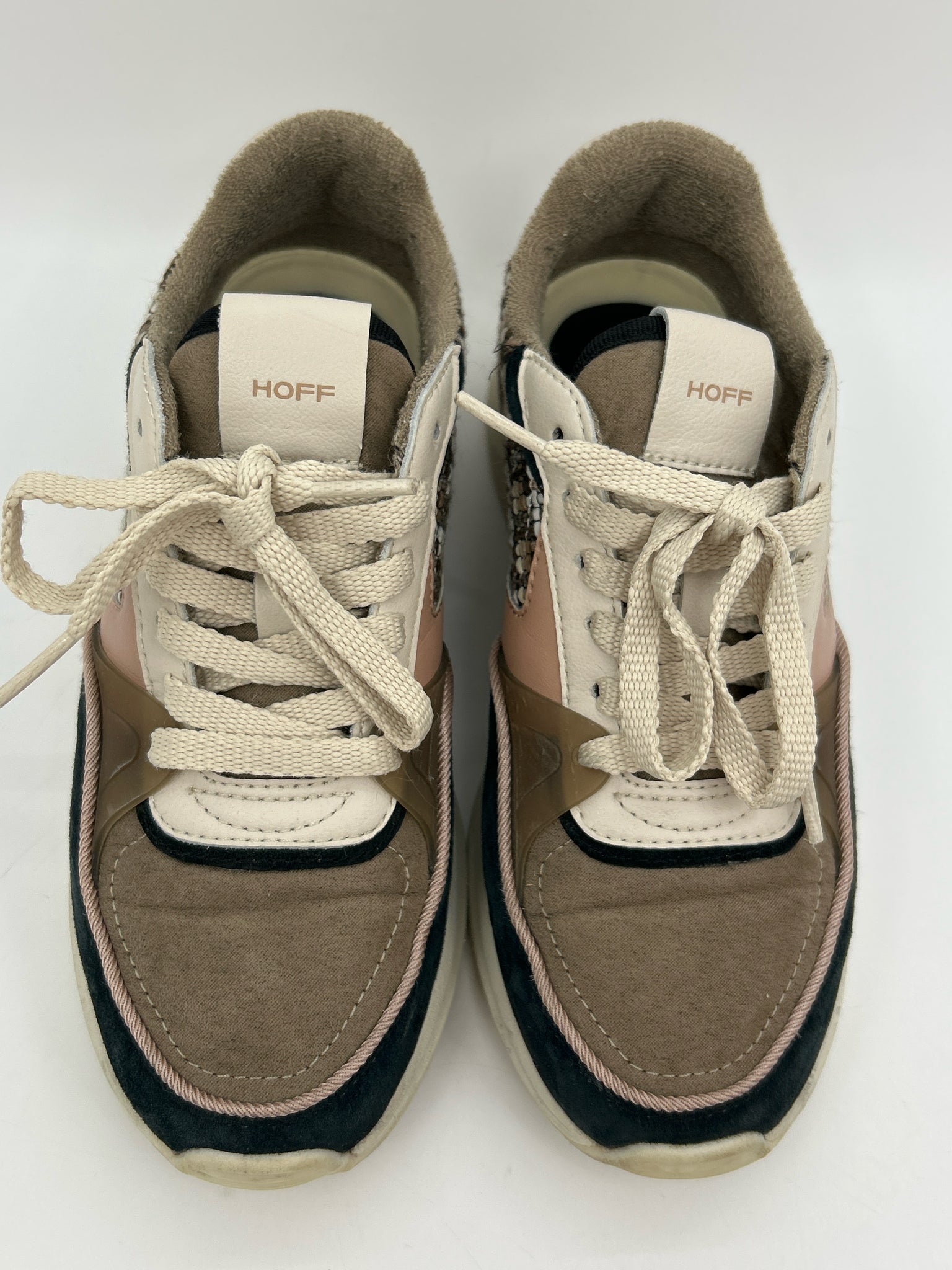 HOFF Size 6.5 Taupe and Pink Women Sneakers