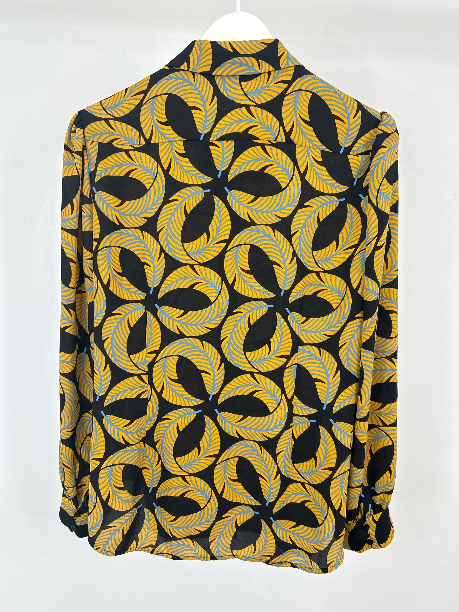 DIANE VON FURSTENBERG Size L Black and yellow Women Shirt