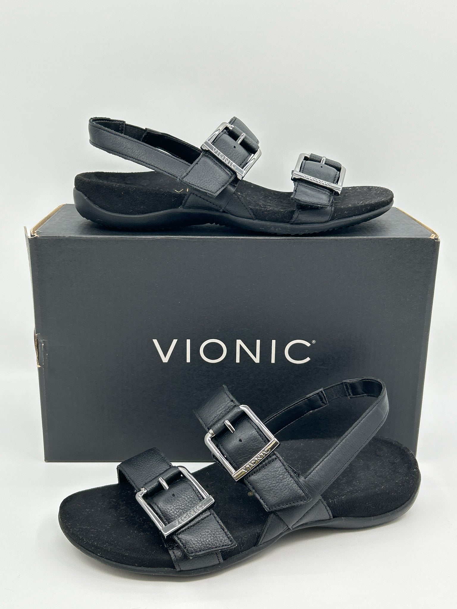 VIONIC Size 6.5 Black Women Sandal