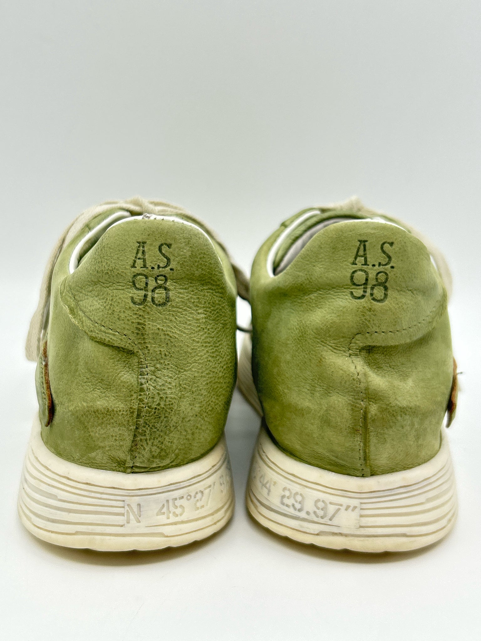 A.S. 98 Size 9/9.5 Green Women Sneakers