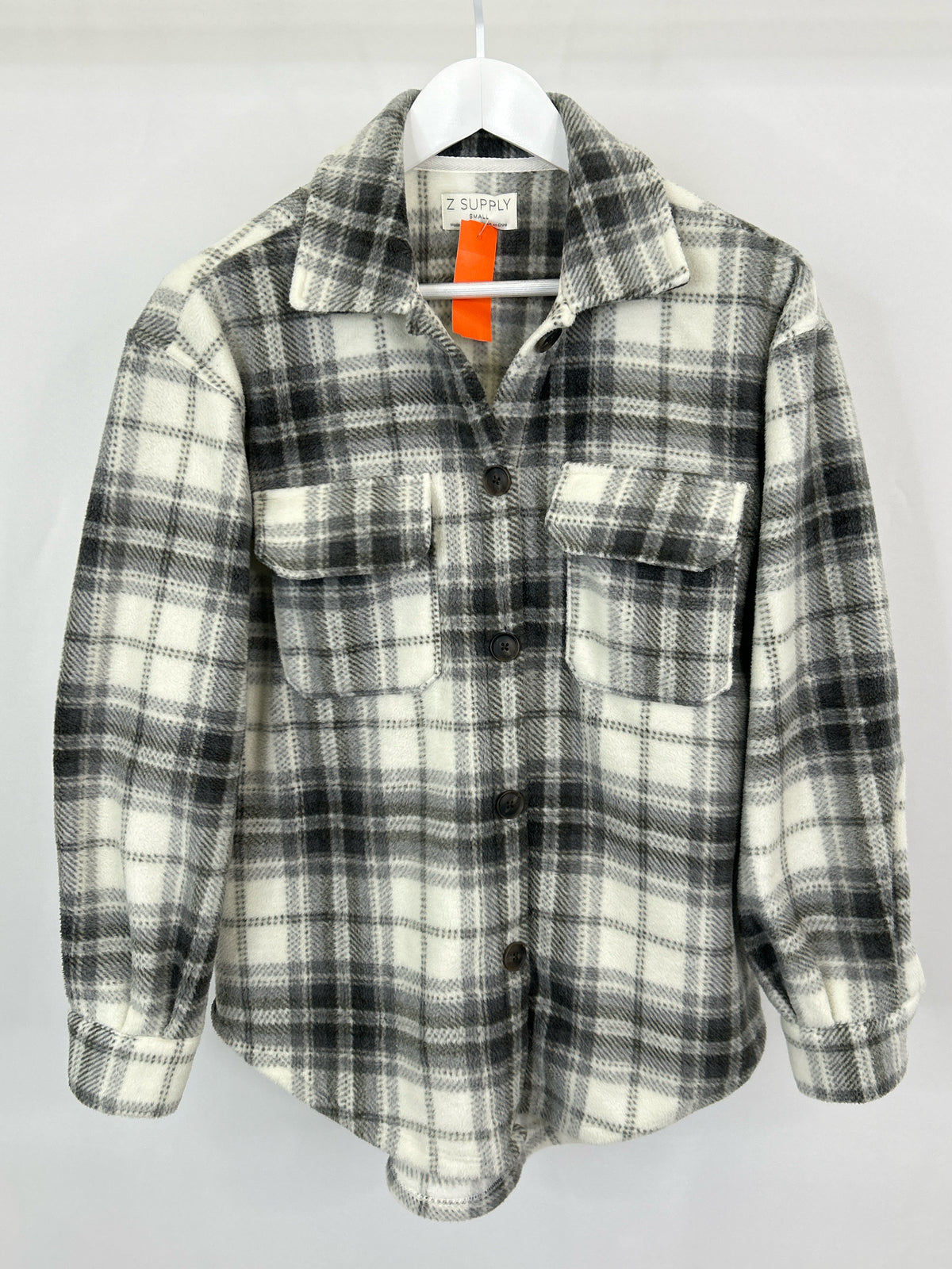 Z Supply Size S WHITE AND GRAY Women Jacket