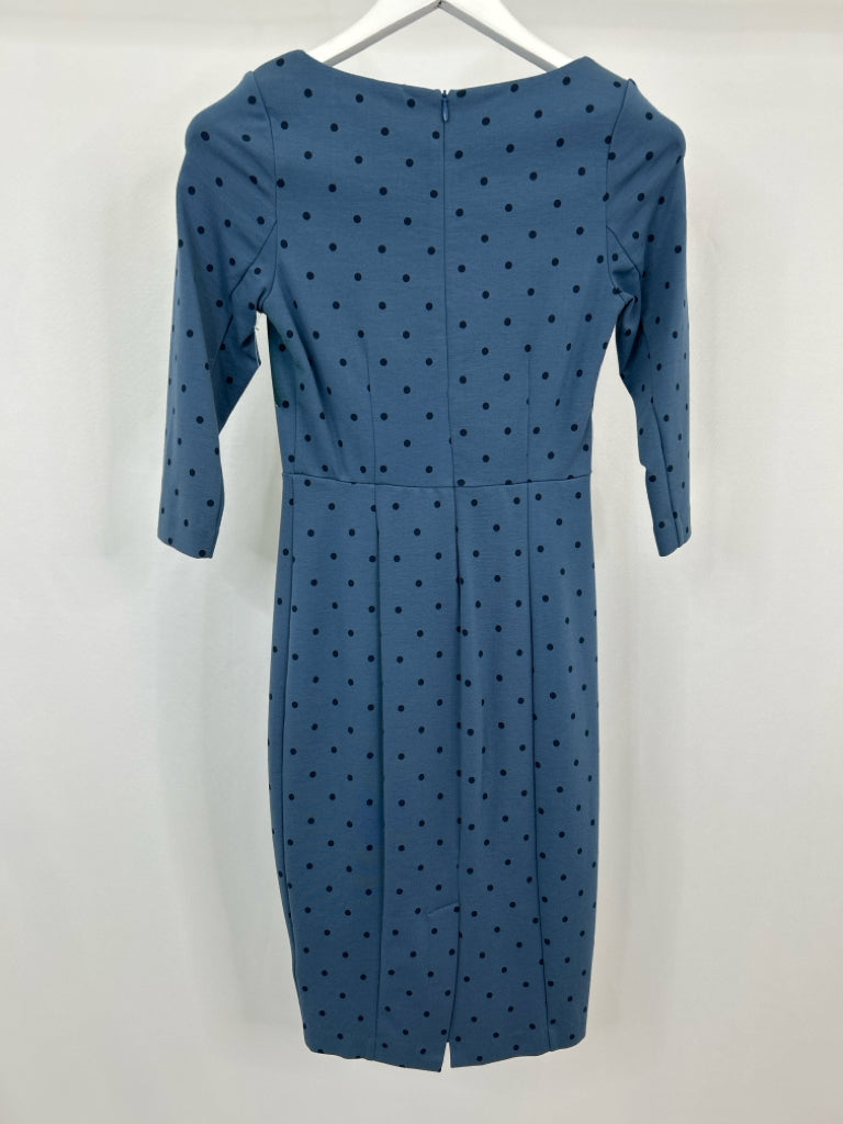 BODEN Women Size 2R Blue Print Dress