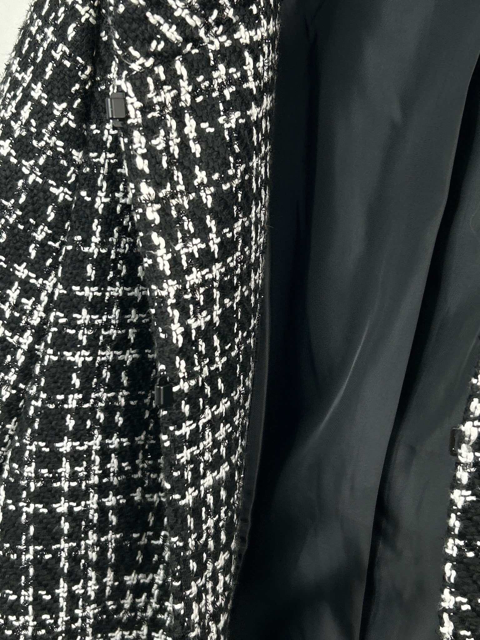 KARL LAGERFELD Size 16 Black and White Women Jacket