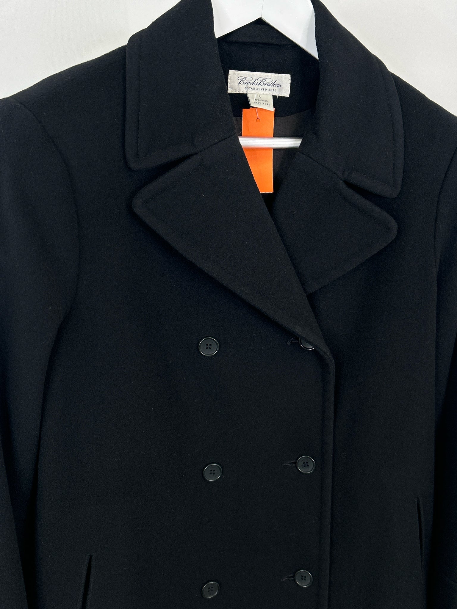 BROOKS BROTHERS Size L Black Women Coat