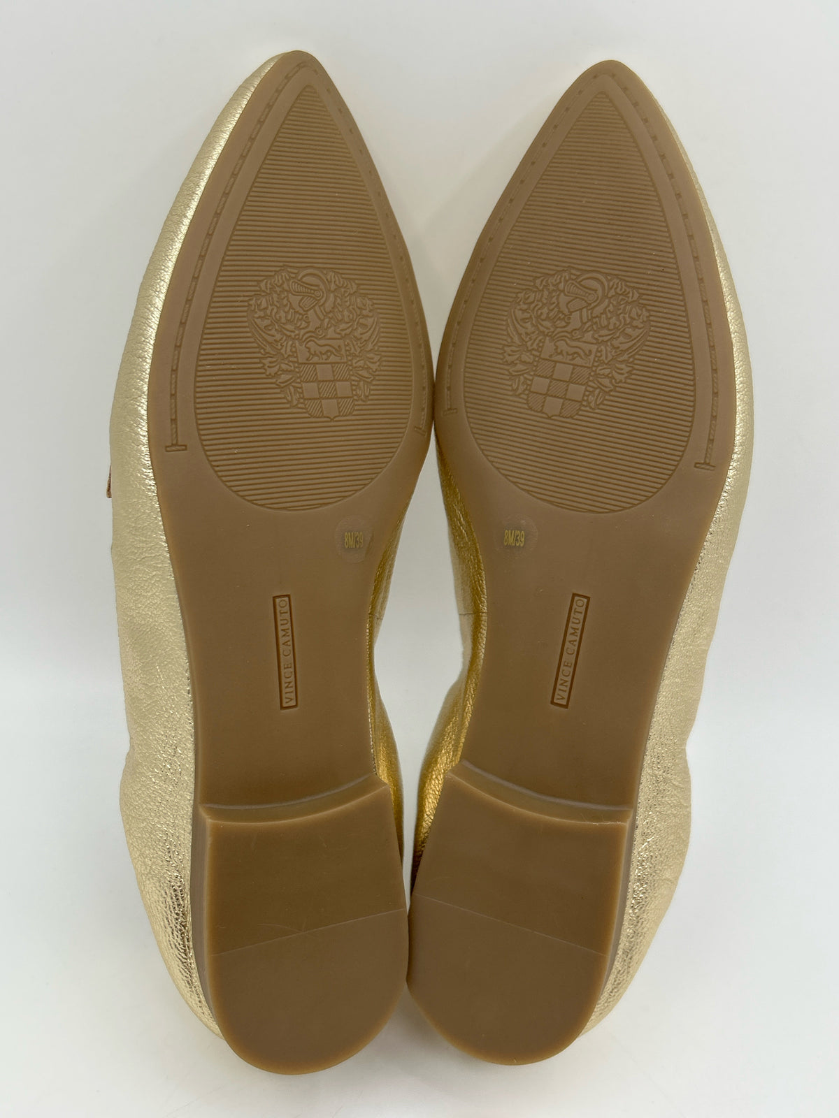 VINCE CAMUTO Size 8M Gold Metallic Women Loafer NIB