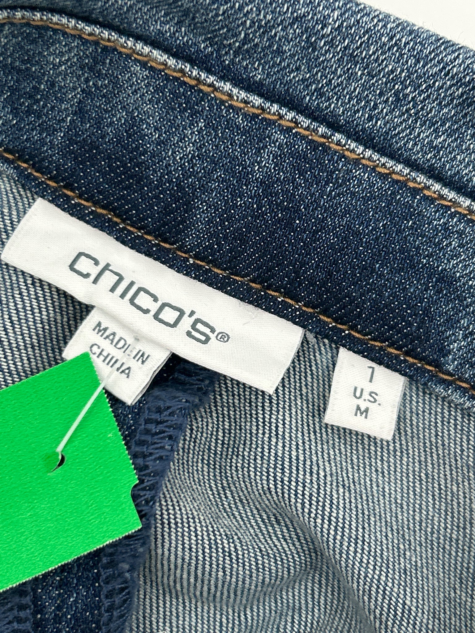 CHICO'S Size M BLUE DENIM Women Jacket
